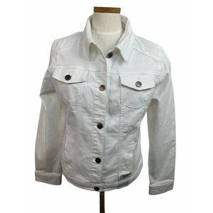 Riders by Lee Indigo White Denim Jacket Large